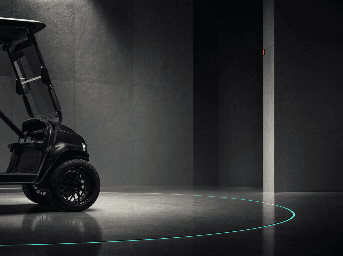 Custom cart in an elite garage bay